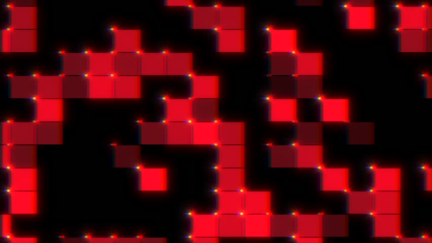 A symmetrical pattern of red squares in varying shades arranged in a grid, showcasing a harmonious blend of light and dark tones Royalty-Free Stock Footage #3380544991