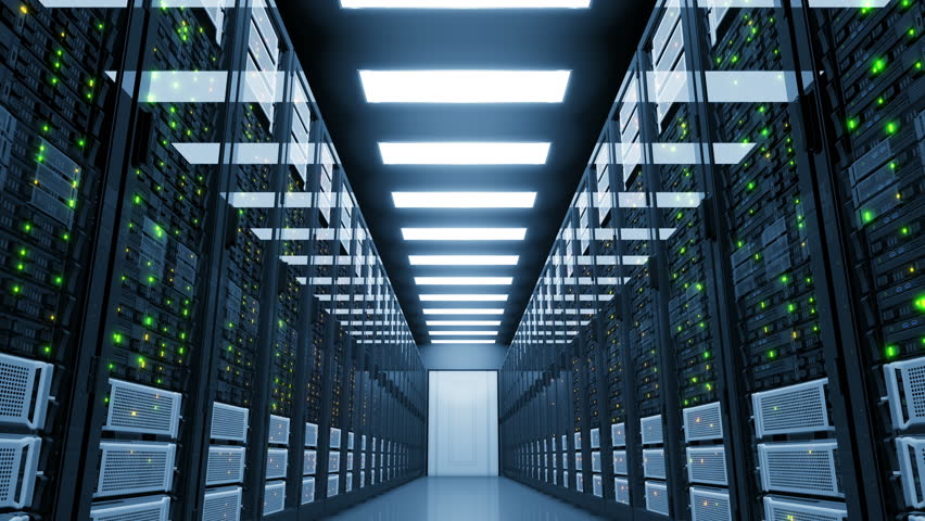 Critical Blackout in Server Room. Electricity Failure in Modern Data Center Cloud Computing.  4k Ultra HD. Royalty-Free Stock Footage #33831364