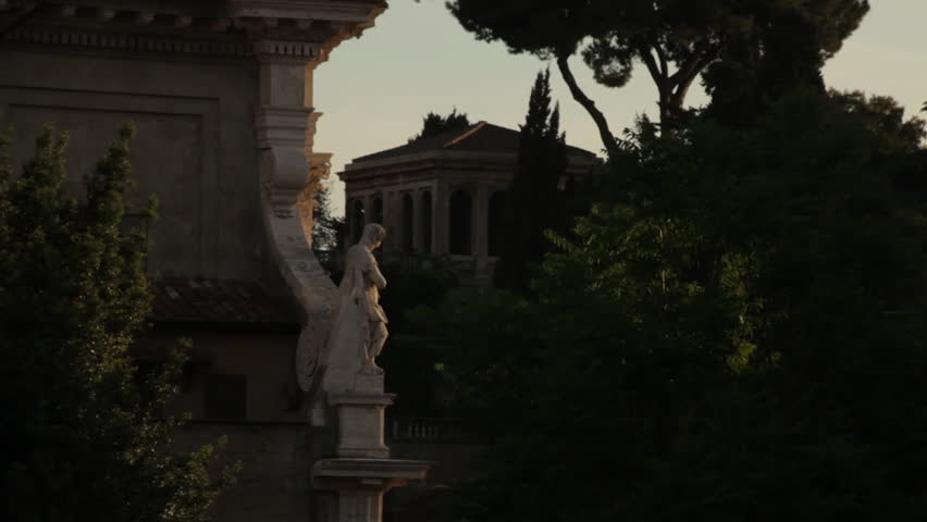 The Forum Romanum seen from afar. Shot in Rome, Italy.
