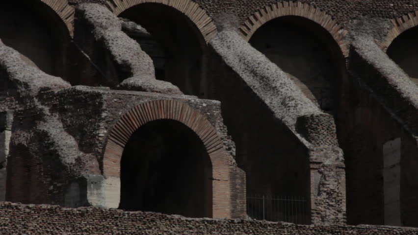 Arches seen from the inside of the Colosseum.