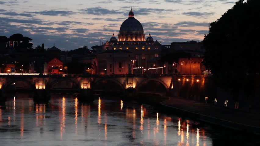 Telephoto view of San Pietro in Vatican City