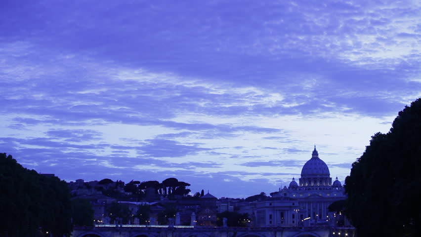 Sky and clouds in front of San Pietro in Vatican City