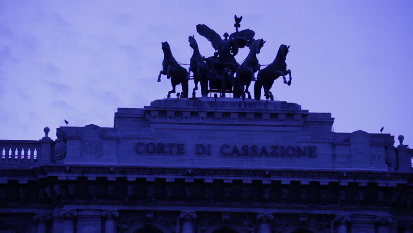 Close up shot of Corte di cassazione.