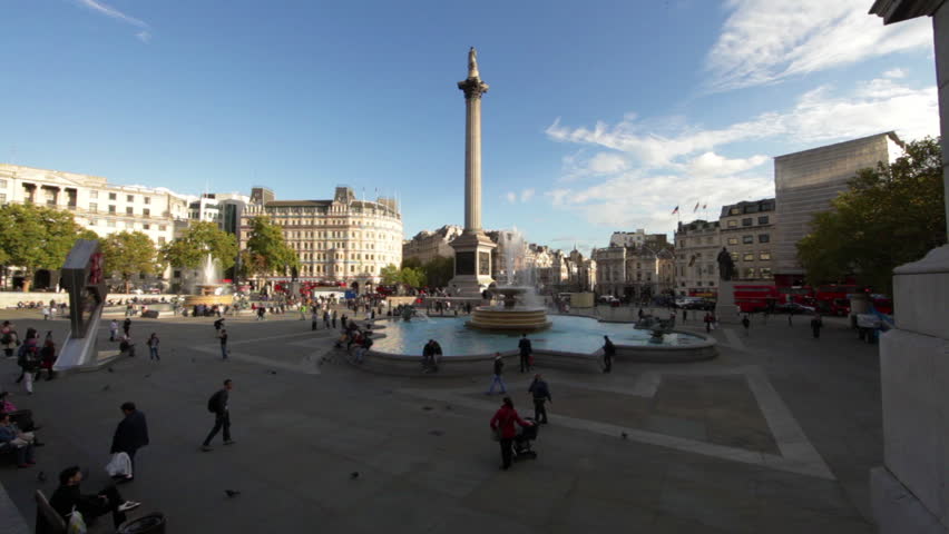 Trafalgar Square view from National Gallery
