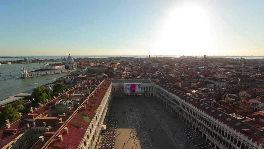Looking over Piazza San Marco, translated as St. Marks Square, a beautiful