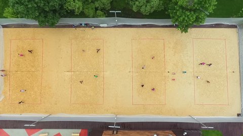 Beach Volleyball Court Top View