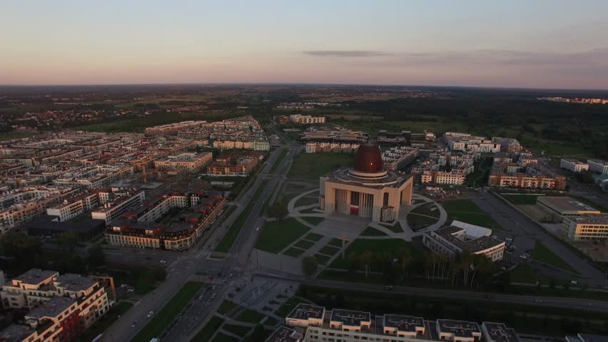 Warsaw, Poland, Temple of Divine Providence in Warsaw - the church erected at the intersection of Street Ks. Primate August Hlond and Avenue of the Republic in Wilanow