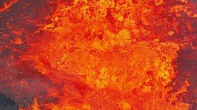Close up view of active volcanic crater eruption. Hot lava and magma splashing out of crater. Tourist attraction in Iceland Litlihrutur eruption 2023. Beautiful and dangerous disaster. - Powered by Shutterstock - Get 15% off with code: PIKWIZARD15