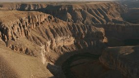 landscape and nature concept view of grand canyon cliffs and colorado river observation point timelapse in destination holiday travel tourism