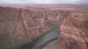 Sandstone Canyon of the Colorado River Near Moab Utah PAN SHOT The South Rim of the Grand Canyon National Park, carved by the Colorado River