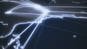 Flight paths extending from North America . 16-bit color depth. Lots of copy space. Static camera. - Powered by Shutterstock - Get 15% off with code: PIKWIZARD15