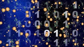 Bitcoin and dollar convergence symbolic blend of digital and traditional currencies, reflecting progressive integration of blockchain technology and established financial systems - Powered by Shutterstock - Get 15% off with code: PIKWIZARD15