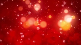 Greeting card christmas and happy new year holiday festive with fireworks and snowflake particles lights glitter decorated. celebration party shimmer luxury video. Red moving background. - Powered by Shutterstock - Get 15% off with code: PIKWIZARD15