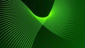  green color curve line twirls background animation .	