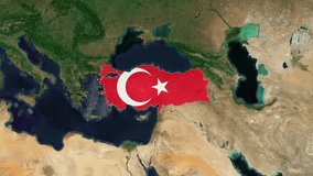 Discovering the Diverse Landscapes of Turkey: Detailed Map Stock Footage - Powered by Shutterstock - Get 15% off with code: PIKWIZARD15