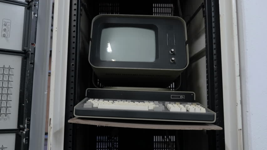 Retro 80s Style Old Computer