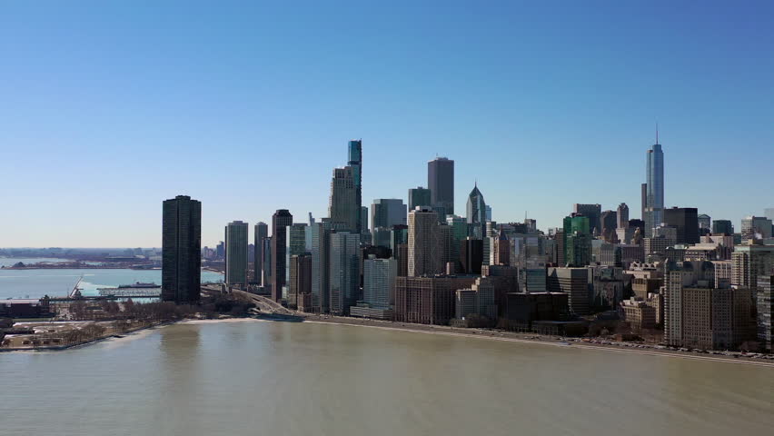 Aerial view of Chicago, Illinois.
