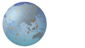 Bitcoin spinning globe the global currency of digital market profitable investment in cryptocurrency for international business and financial growth - Powered by Shutterstock - Get 15% off with code: PIKWIZARD15