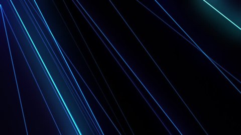 Abstract cg polygonal neon blue surface. Geometric poly light triangles motion background.