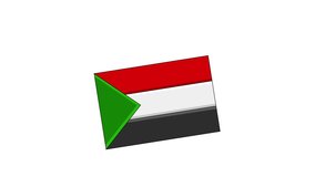 Animated video of the Sudanese flag icon