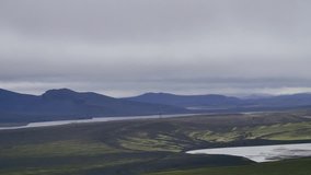 River Panorama Iceland. Earth raw climate at finest. Nordic landscape