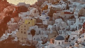 Aerial Drone Video of Santorini Island, Greece Apple Pro Res 422HQ Format