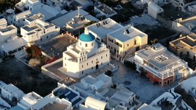 Aerial Drone Video of Santorini Island, Greece Apple Pro Res 422HQ Format
