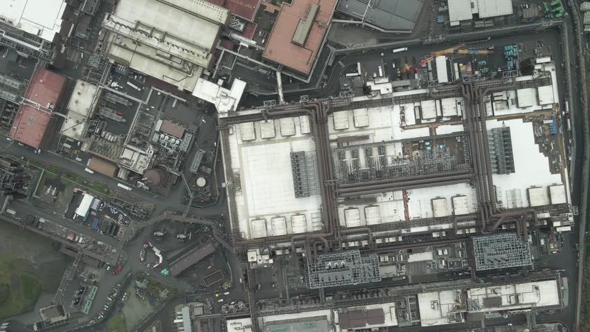 Intel Ireland Campus At Leixlip, Kildare, Ireland - Largest Manufacturing Plant Outside USA. - aerial shot