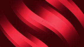 4K Wallpaper. Bright red gradient motion background with curve waves. Seamless looping animation