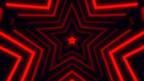 Red star sign technology futuristic light background neon backlight stage show , empty space banner glowing illuminated lamps lines animation floodlight flashing wall modern bright art motion graphic - Powered by Shutterstock - Get 15% off with code: PIKWIZARD15
