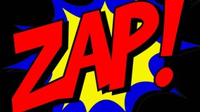 Comic book, styled word graphics depicting eight types of hit, punch or kick – boff, kapow, pow, whack, bang, wow, exclamation marks, question mark - Powered by Shutterstock - Get 15% off with code: PIKWIZARD15