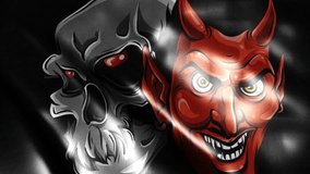 Demon Devil and skull Head