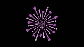 New Year Fireworks Alpha Animation A Purple Starburst on Black Background - Powered by Shutterstock - Get 15% off with code: PIKWIZARD15