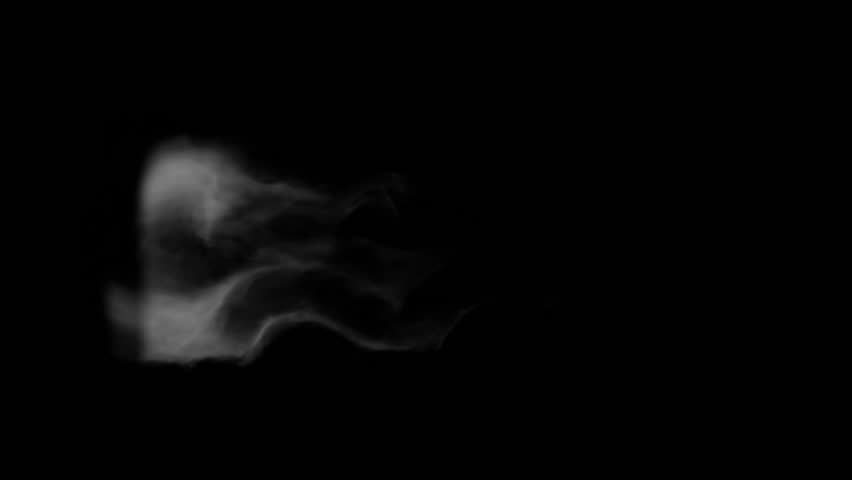 Abstract white smoke in slow motion. Smoke, Cloud of cold fog in light spot background. Light, white, fog, cloud, black background, 4k, ice smoke cloud. Floating fog.
