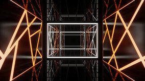 White and Orange Cyberpunk Movement on Elevator Background VJ Loop in 4K - Powered by Shutterstock - Get 15% off with code: PIKWIZARD15