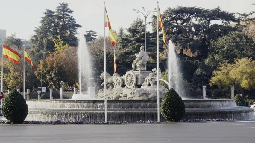 Cibeles Fountain is an iconic place of Madrid City. Spain