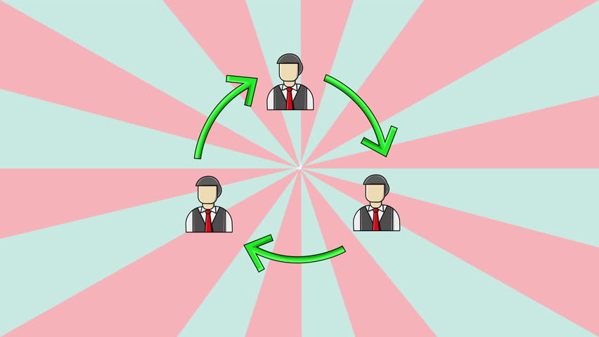 Animation of a business circle network icon with a rotating background | Shutterstock HD Video #3391837755