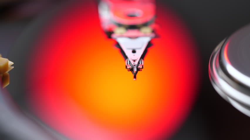 Cyberspace Protection of Personal Data on HDD. Macro Close Up Footage of Head of Hard Disk that Reads Information From Media. Computer Hard Drive Working Open With Moving Head. | Shutterstock HD Video #3391991581