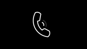 A out going call icon animation on the background.icon concept 4k video. - Powered by Shutterstock - Get 15% off with code: PIKWIZARD15