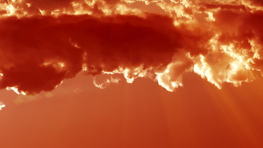 Time-lapse sunset stormy clouds