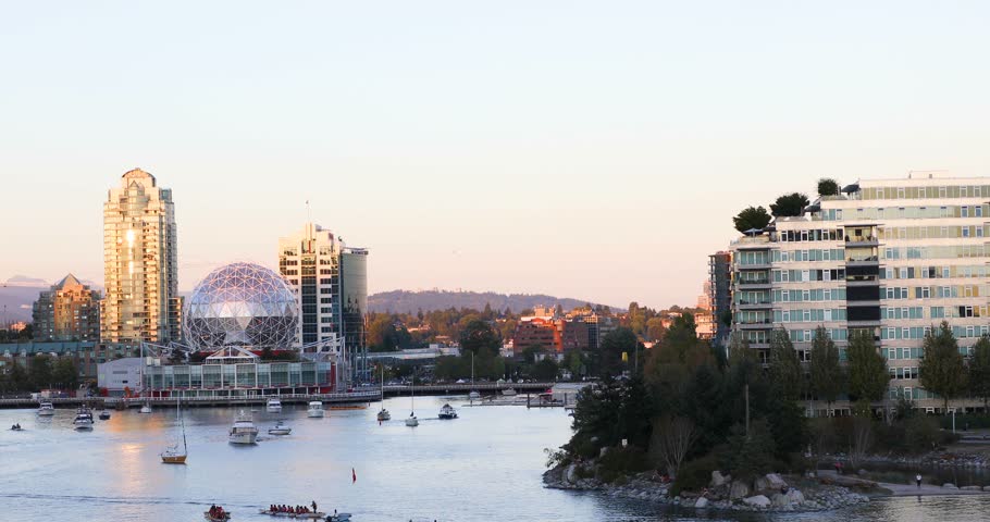 Beautiful view of Vancouver Science World in Vancouver, Canada