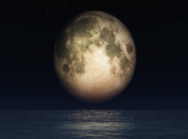 Full moon and open ocean,great to add your text or logo