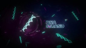 Futuristic Screen Creates Model Of DNA Strand Floating On Digital Background. Futuristic Screen For Biology Health Care Research. Futuristic Screen Interface Shows DNA Strand Data. Digital Background - Powered by Shutterstock - Get 15% off with code: PIKWIZARD15