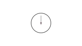Analog wall clock icon and 24 hours day fast speed arrow rotation 4k animation video.