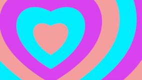 Valentine Love Heart infinite heart transition looping element background in high resolution HD quality