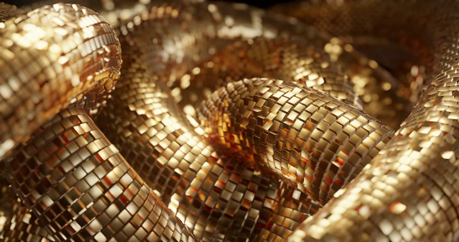 Abstract Cube Geometric twist gold glitter luxury background