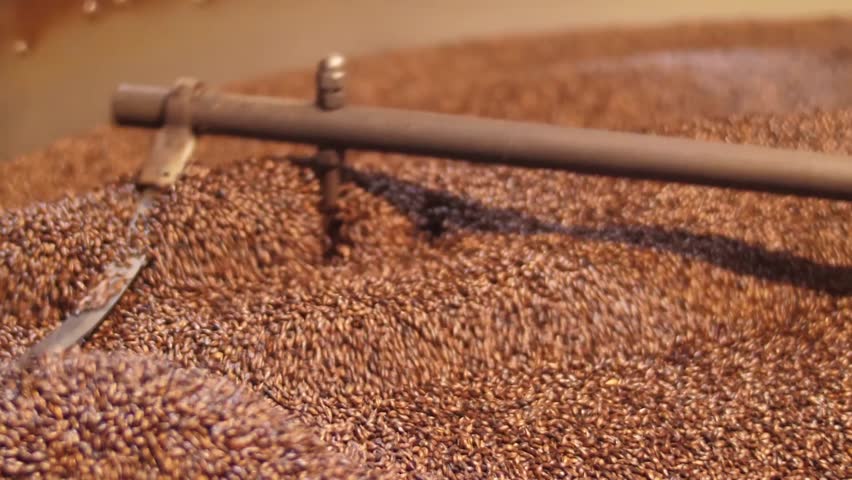 process of mixing and roasting coffee beans production  Royalty-Free Stock Footage #33926314