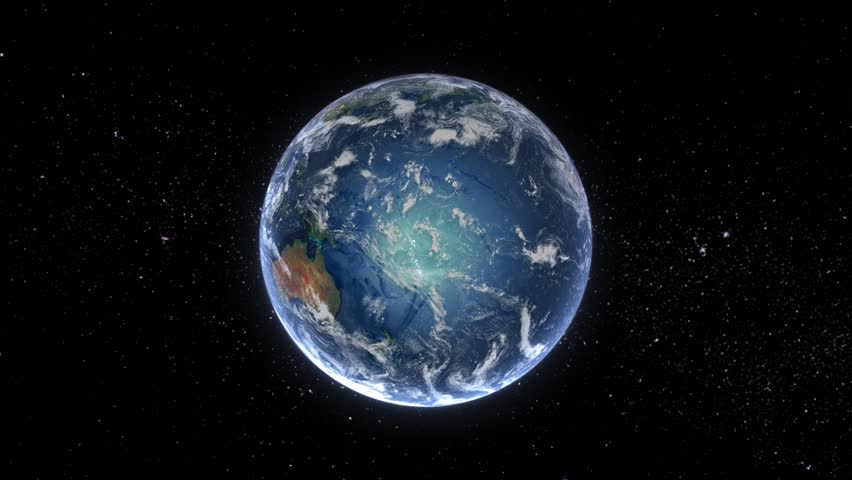 Realistic Earth Orbit and Zoom Glowing Borders Ivory Coast Cote Dlvoire