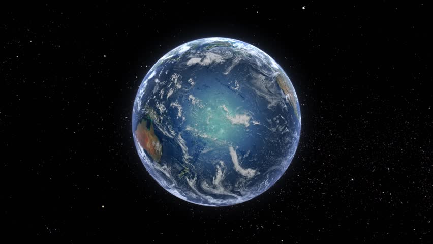 Realistic Earth Orbit and Zoom Glowing Borders United Arab Emirates