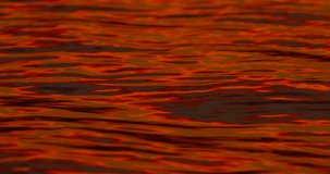 Professional video 4K DCI 4096x2160p. Slow motion video Water wave texture at sunset reflection Red water texture wave background beautiful water wave background High quality footage ProRes422